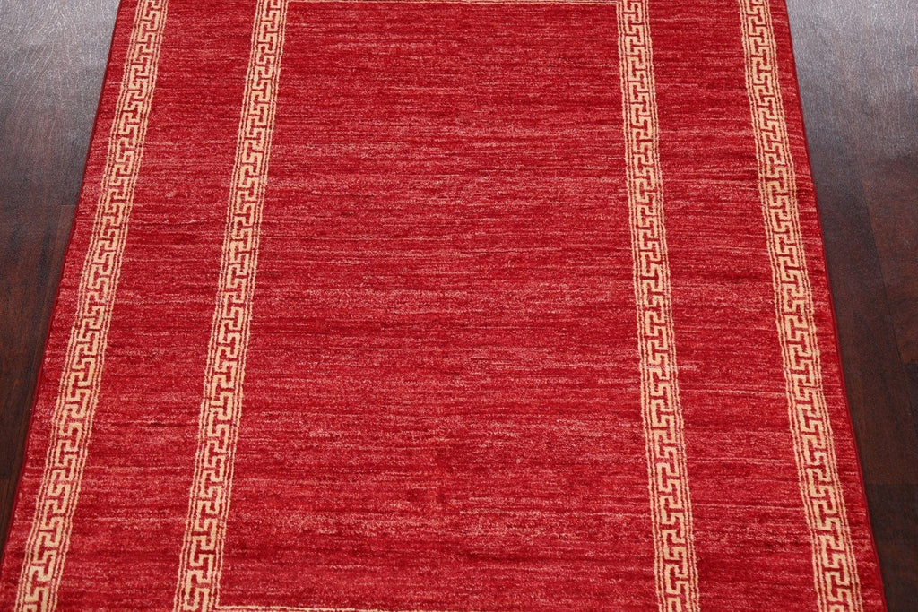 Contemporary Gabbeh Kashkoli Oriental Area Rug 4x6