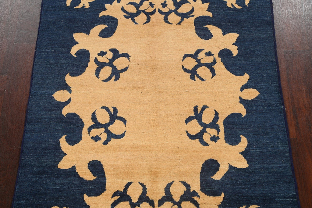 Contemporary Gabbeh Kashkoli Oriental Area Rug 4x5