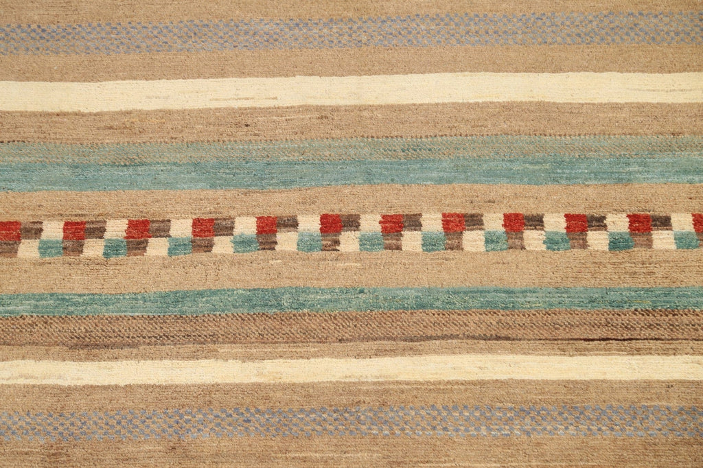 Contemporary Stripe Gabbeh Kashkoli Oriental Area Rug 4x6