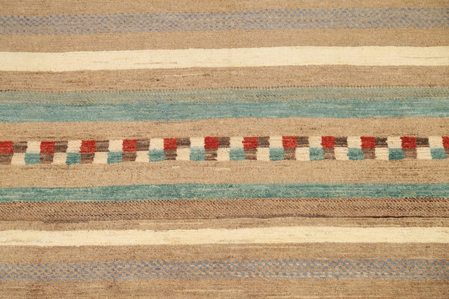 Contemporary Stripe Gabbeh Kashkoli Oriental Area Rug 4x6