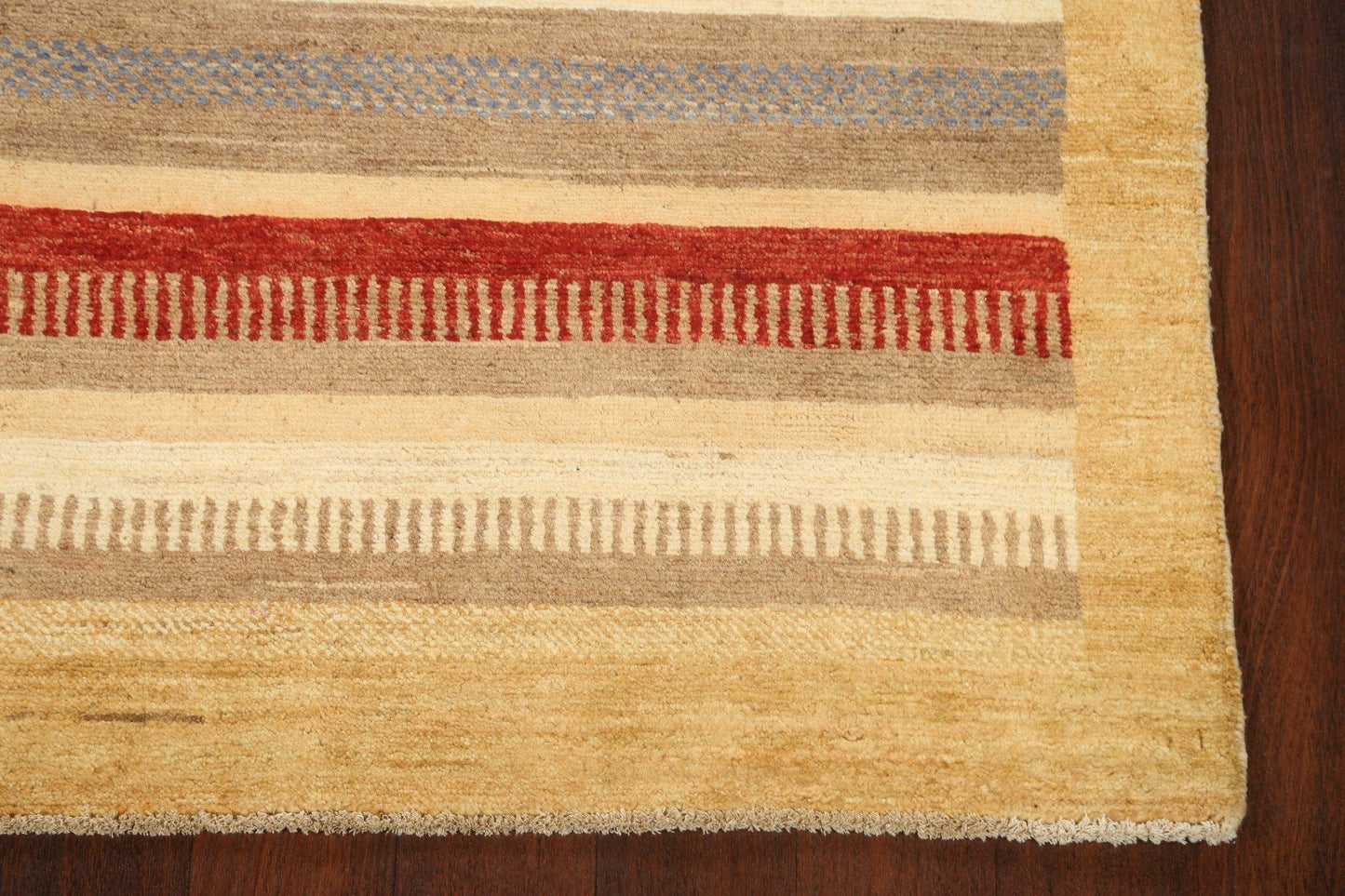 Contemporary Stripe Gabbeh Kashkoli Oriental Area Rug 4x6