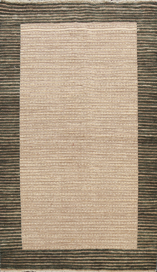 Contemporary Gabbeh Kashkoli Oriental Area Rug 4x7