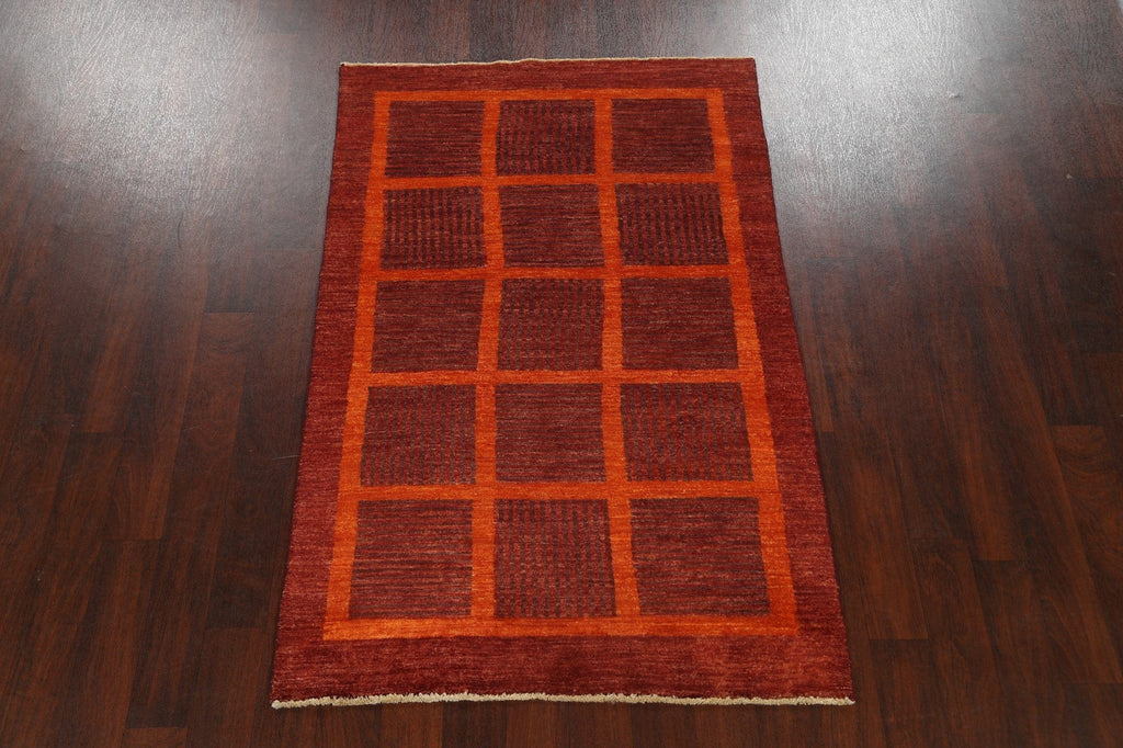 Contemporary Gabbeh Kashkoli Oriental Area Rug 4x6