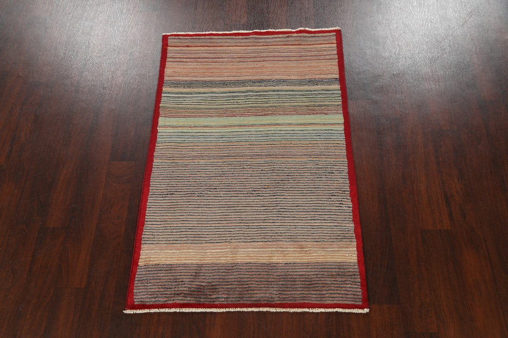 Contemporary Gabbeh Kashkoli Oriental Area Rug 3x5