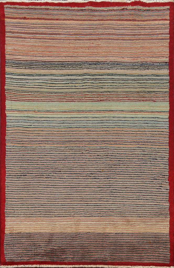 Contemporary Gabbeh Kashkoli Oriental Area Rug 3x5