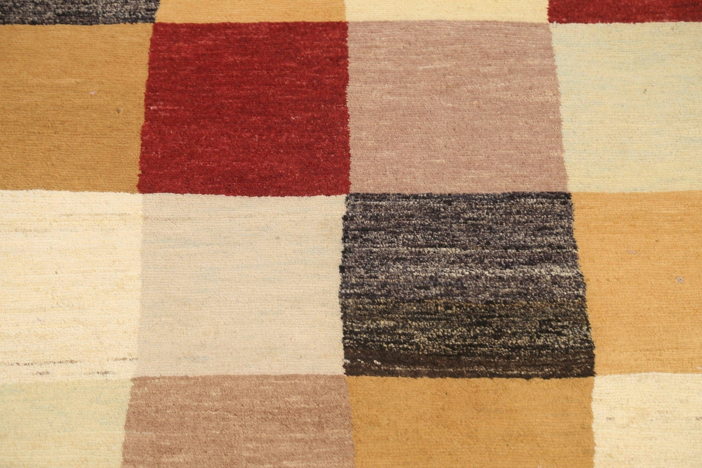 Checkered Modern Gabbeh Kashkoli Oriental Area Rug 3x4