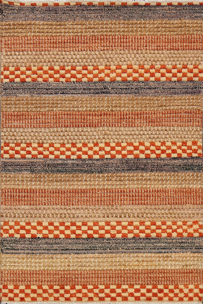 Contemporary Gabbeh Kashkoli Oriental Area Rug 3x5