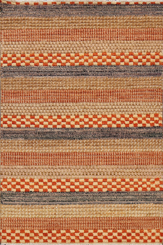 Contemporary Gabbeh Kashkoli Oriental Area Rug 3x5