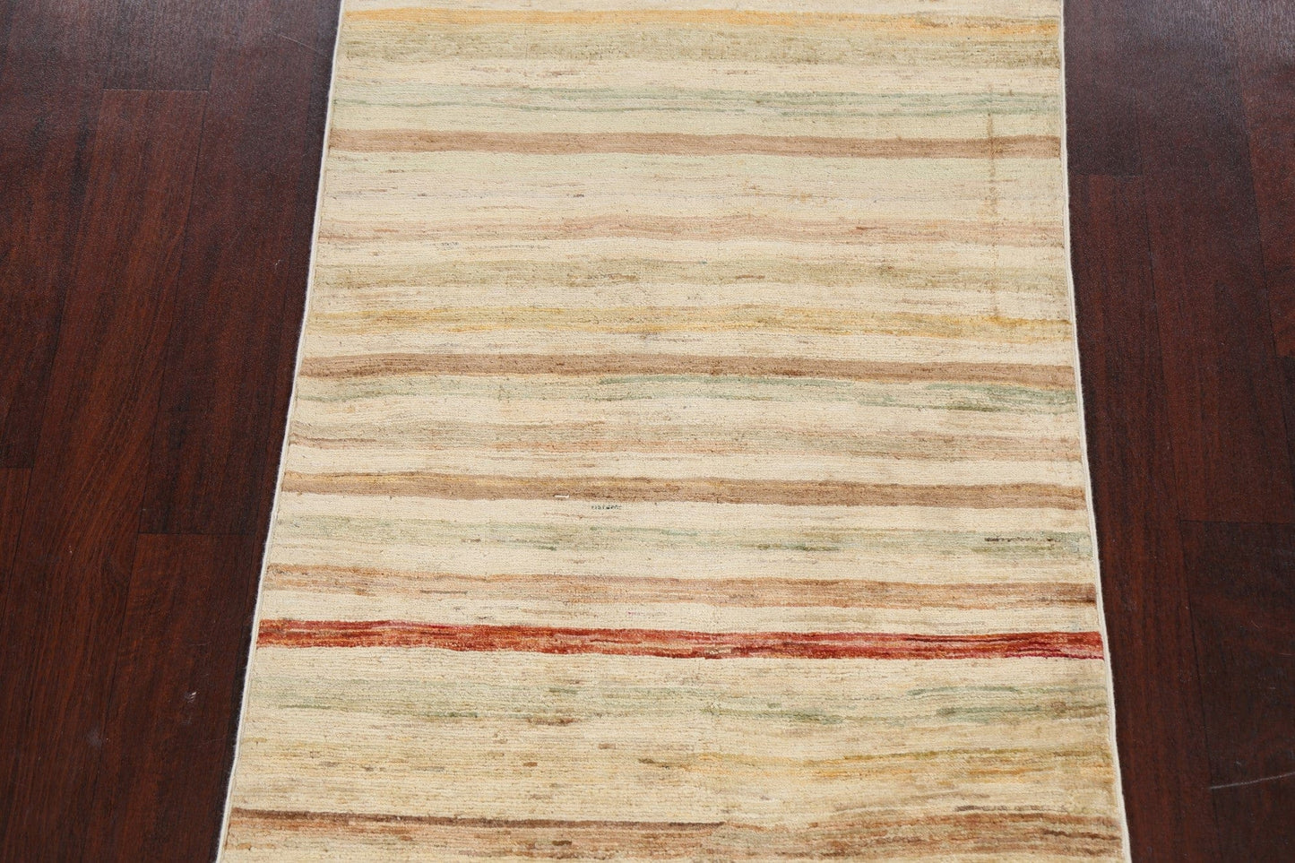 Contemporary Stripe Gabbeh Kashkoli Oriental Area Rug 3x5