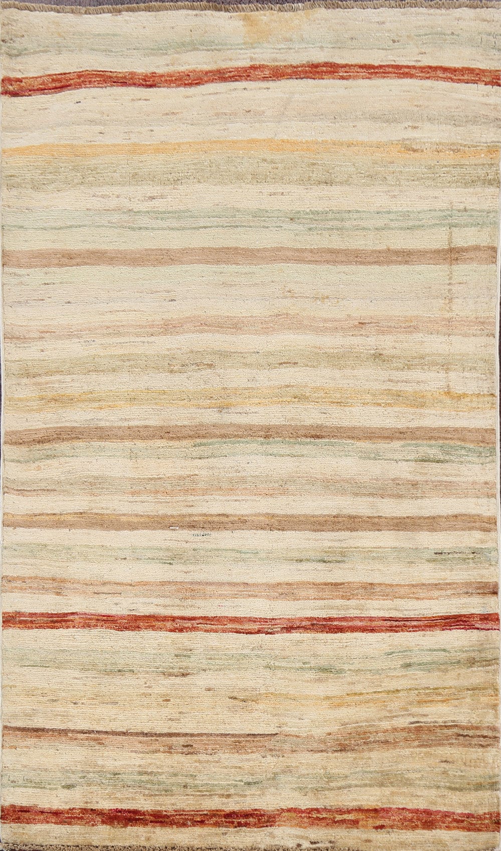 Contemporary Stripe Gabbeh Kashkoli Oriental Area Rug 3x5