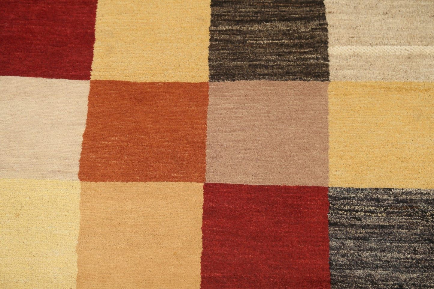 Modern Checkered Gabbeh Kashkoli Oriental Area Rug 3x4