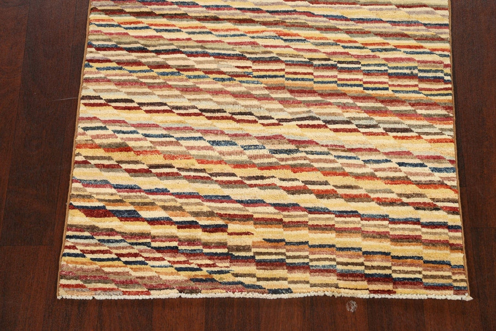 Contemporary Gabbeh Kashkoli Oriental Area Rug 3x5