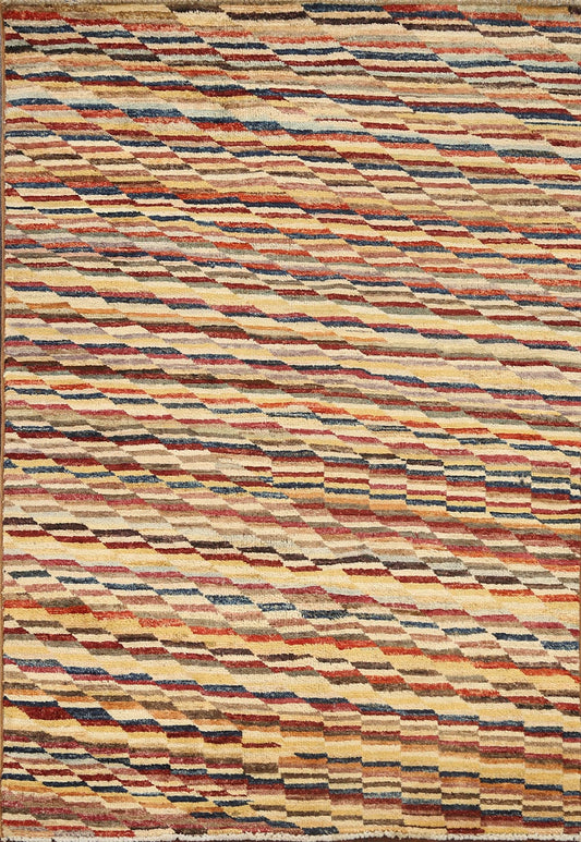 Contemporary Gabbeh Kashkoli Oriental Area Rug 3x5