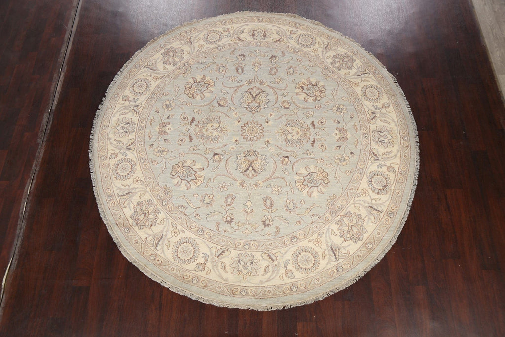 100% Vegetable Dye Round Oushak Chobi Oriental Area Rug 8x8