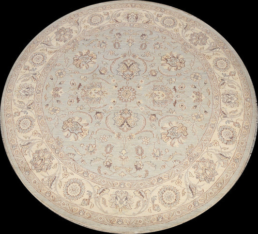 100% Vegetable Dye Round Oushak Chobi Oriental Area Rug 8x8