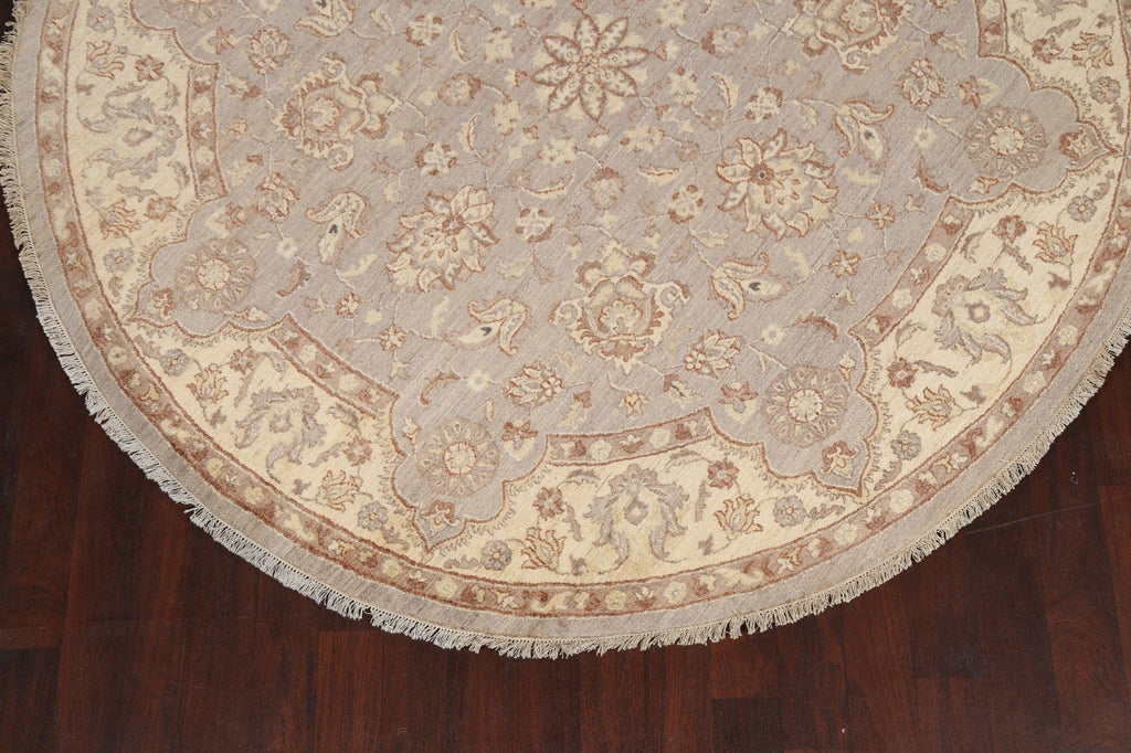 100% Vegetable Dye Round Oushak Chobi Oriental Area Rug 8x8