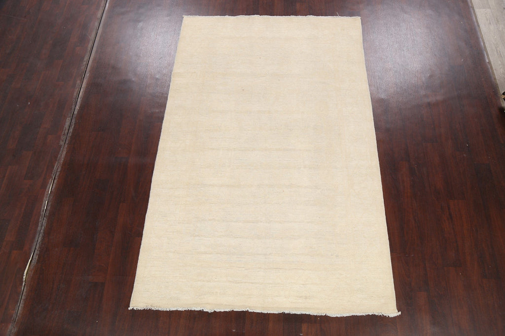 Vegetable Dye Earth-Tone Oushak Chobi Oriental Area Rug 6x9