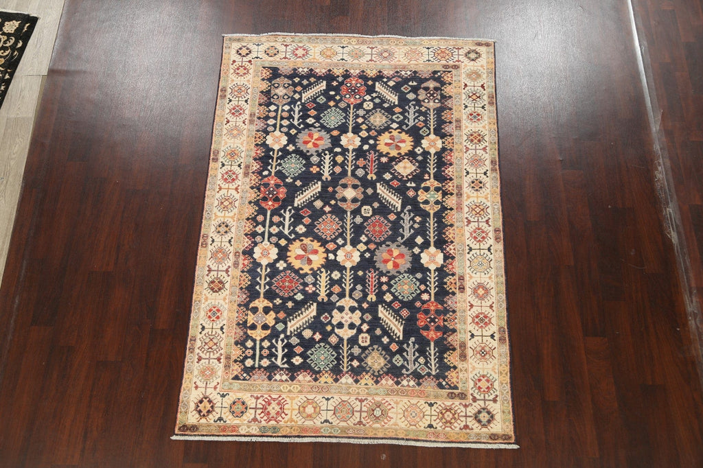 Geometric Peshawar Chobi Oriental Area Rug 6x8