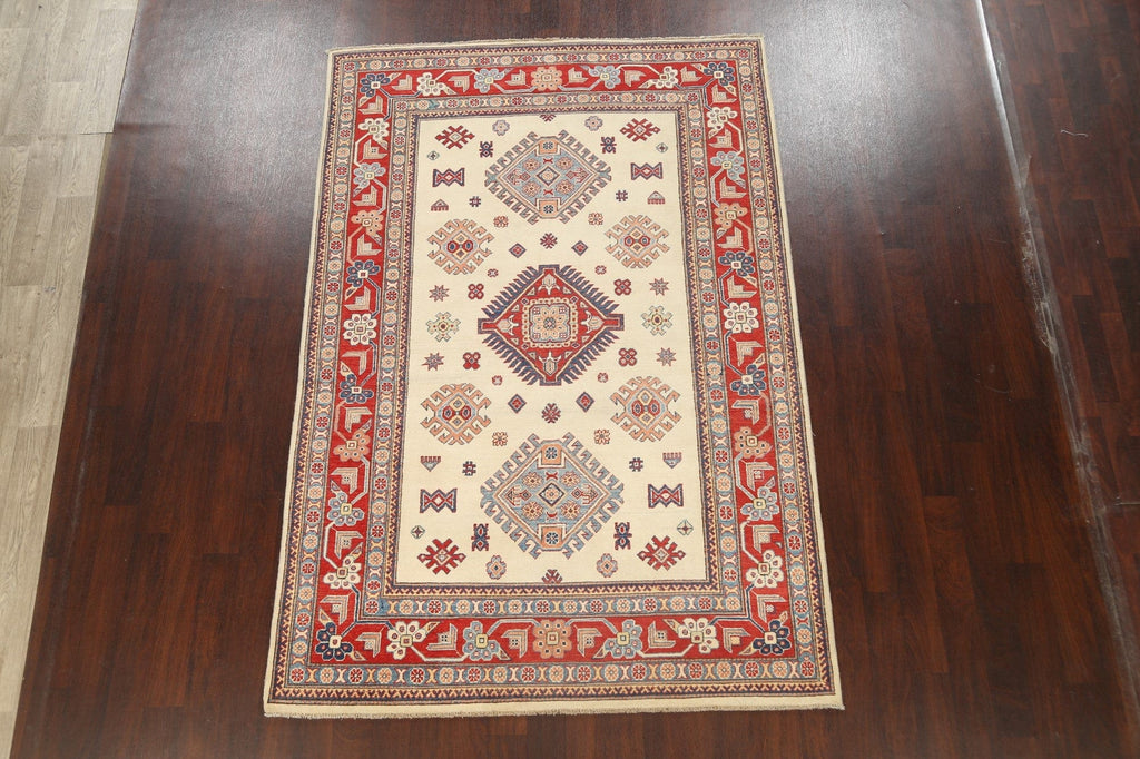 100% Vegetable Dye Super Kazak Oriental Area Rug 6x9