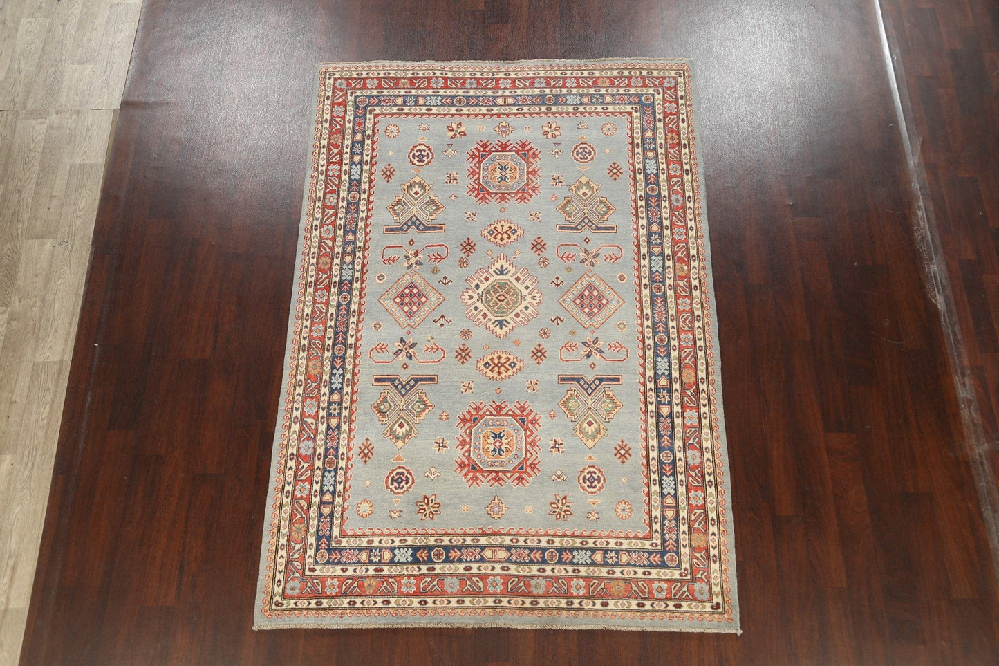 100% Vegetable Dye Super Kazak Oriental Area Rug 6x9