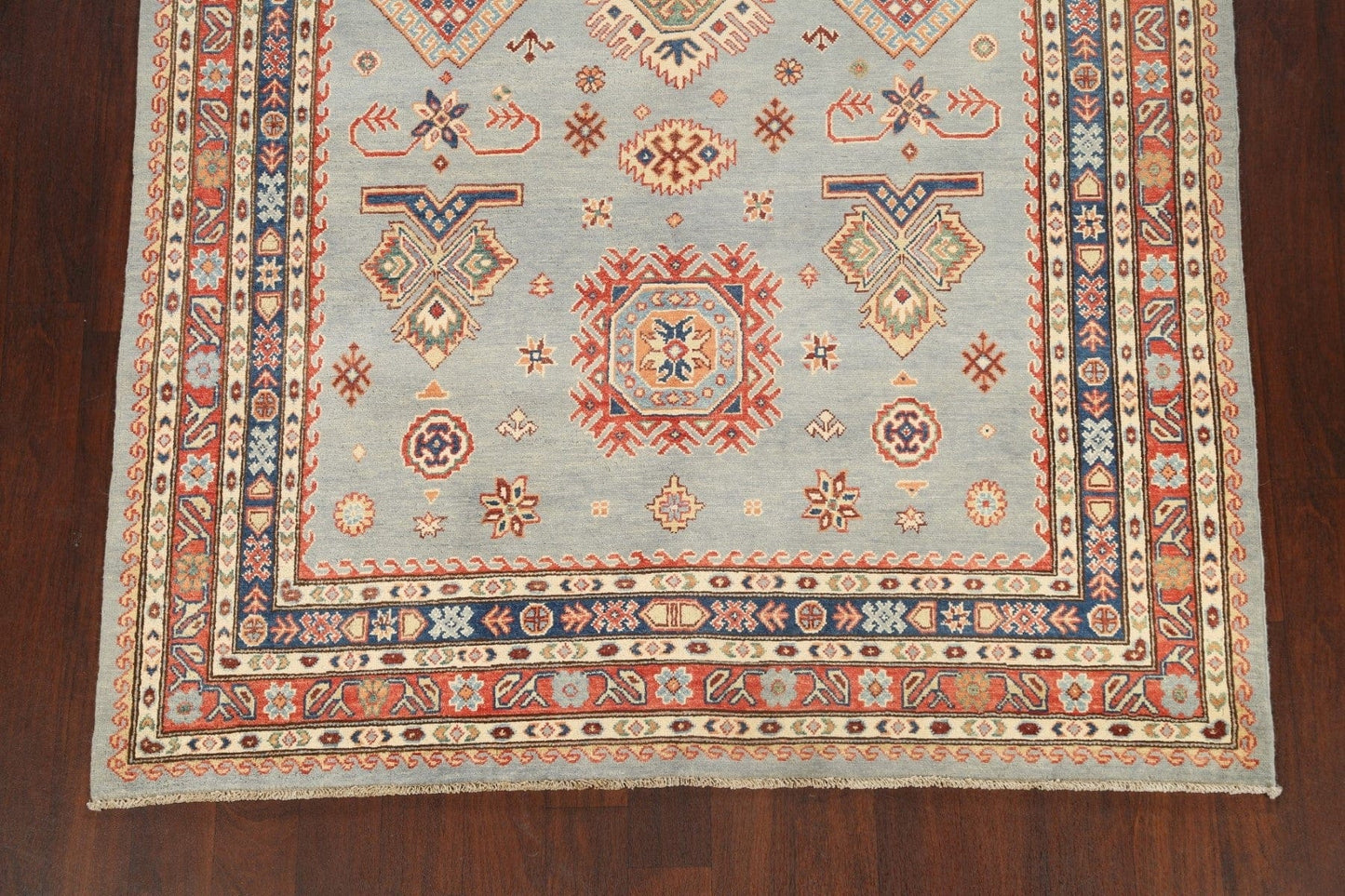 100% Vegetable Dye Super Kazak Oriental Area Rug 6x9