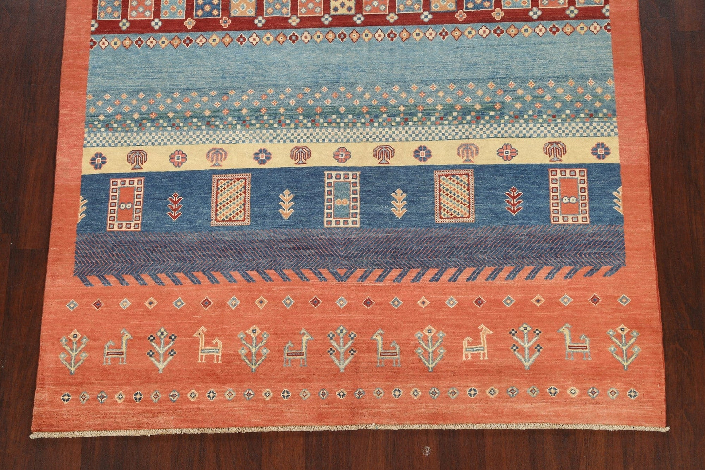 100% Vegetable Dye Super Kazak Oriental Area Rug 6x9