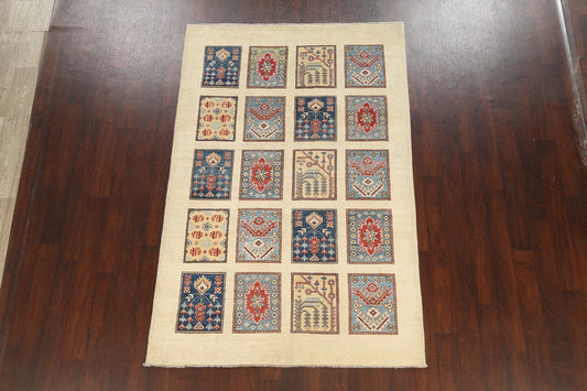 100% Vegetable Dye Super Kazak Oriental Area Rug 5x8