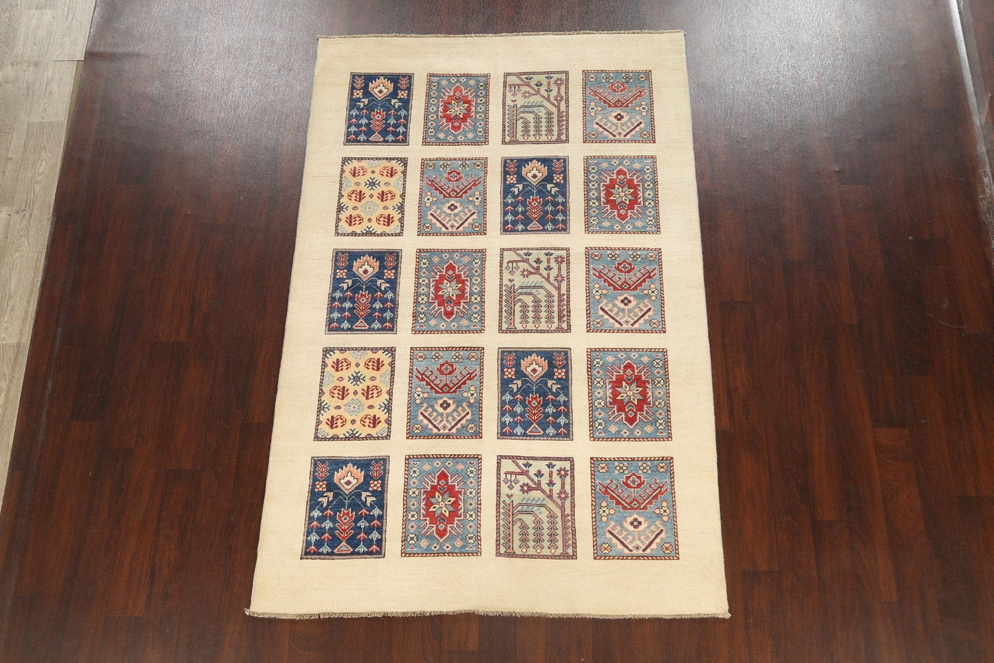 100% Vegetable Dye Super Kazak Oriental Area Rug 5x8