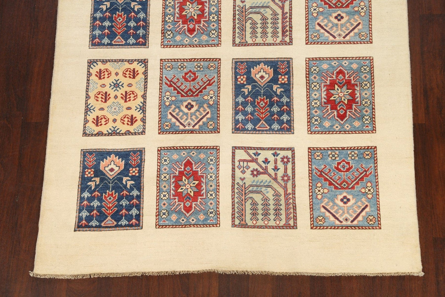 100% Vegetable Dye Super Kazak Oriental Area Rug 5x8