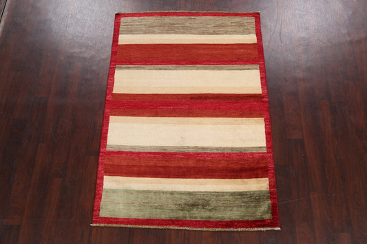 Contemporary Gabbeh Kashkoli Oriental Area Rug 4x6