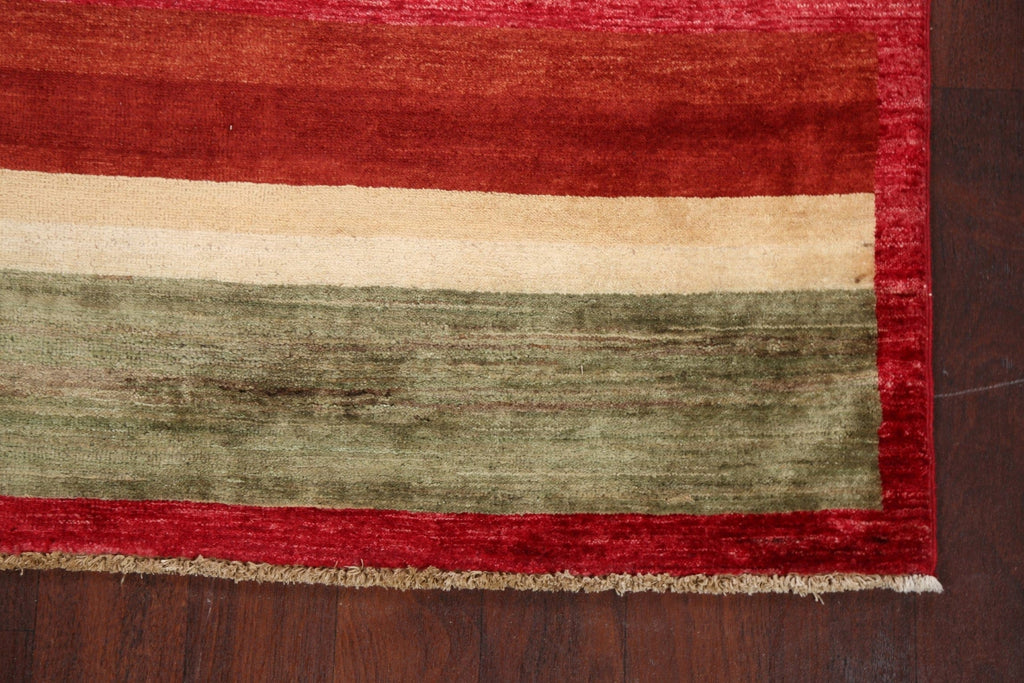 Contemporary Gabbeh Kashkoli Oriental Area Rug 4x6