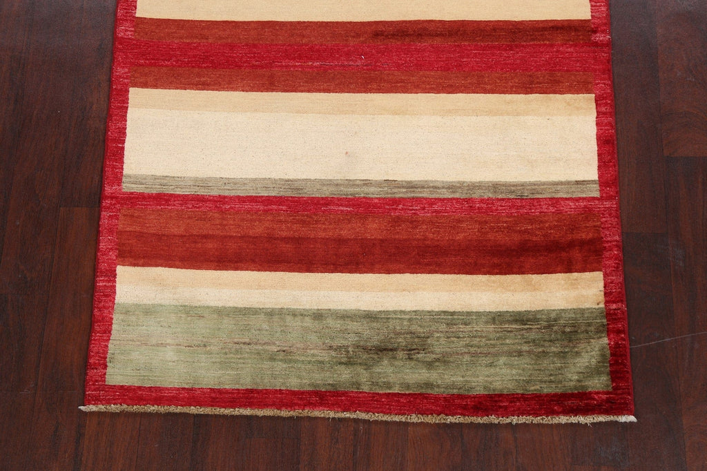 Contemporary Gabbeh Kashkoli Oriental Area Rug 4x6