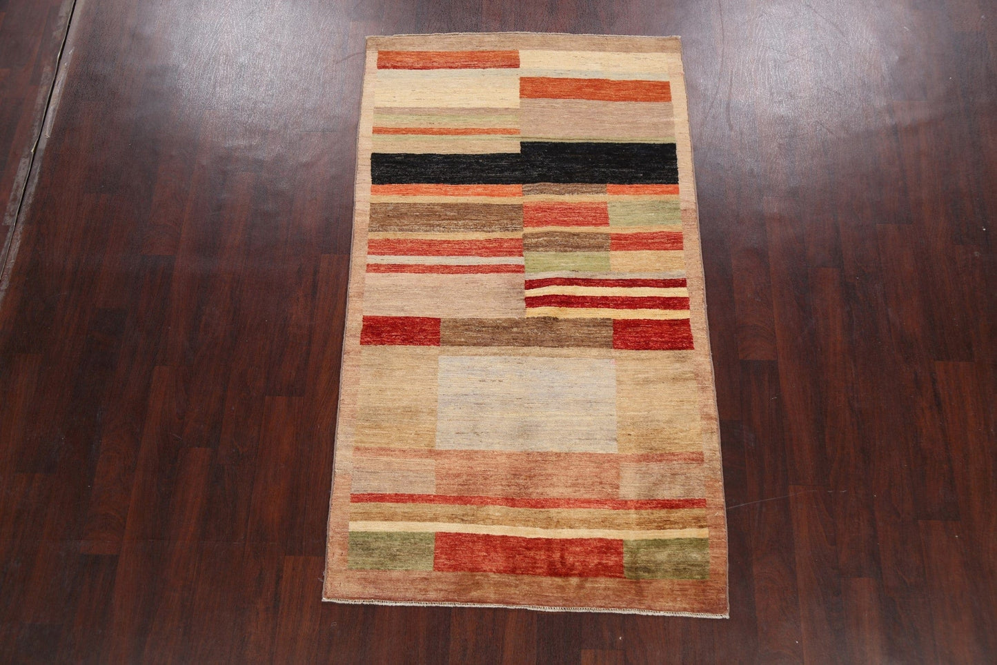 Contemporary Gabbeh Kashkoli Oriental Area Rug 4x7