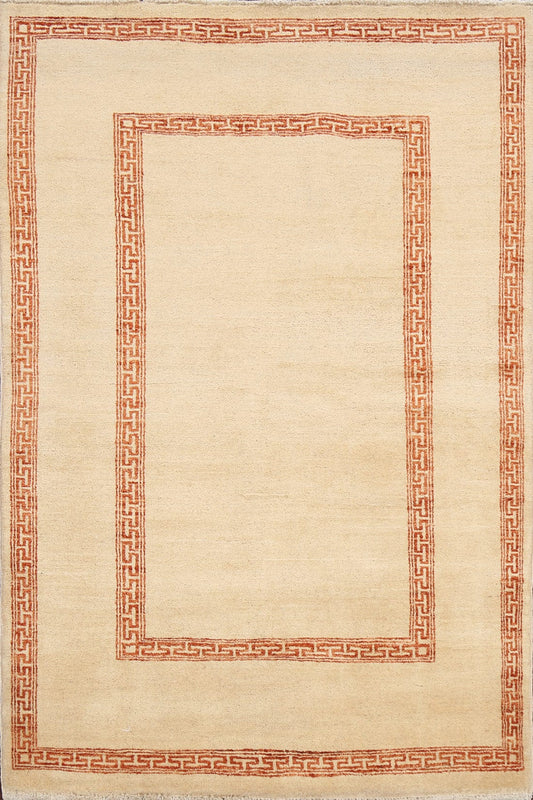 Contemporary Gabbeh Kashkoli Oriental Area Rug 4x6