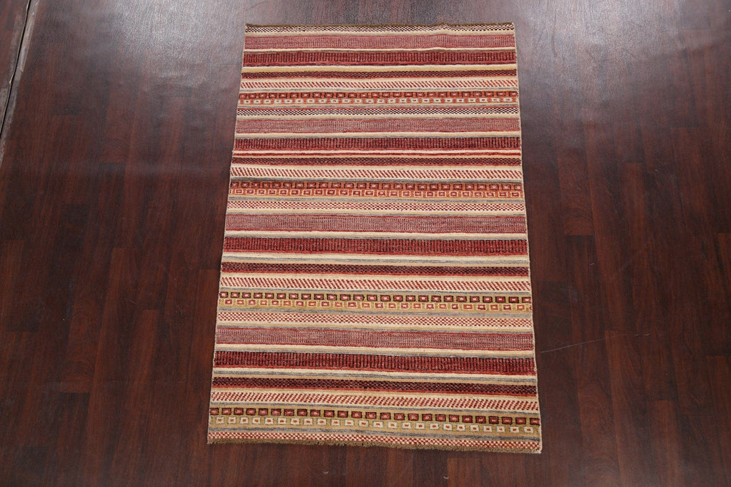 Contemporary Gabbeh Kashkoli Oriental Area Rug 4x6