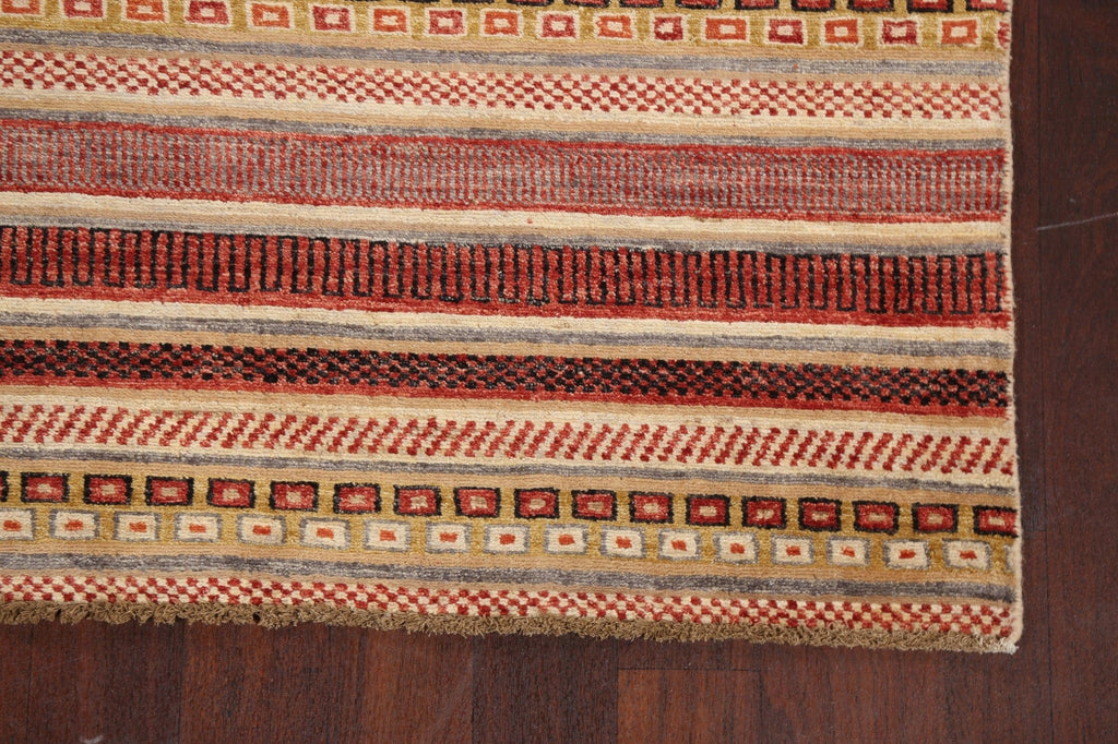 Contemporary Gabbeh Kashkoli Oriental Area Rug 4x6