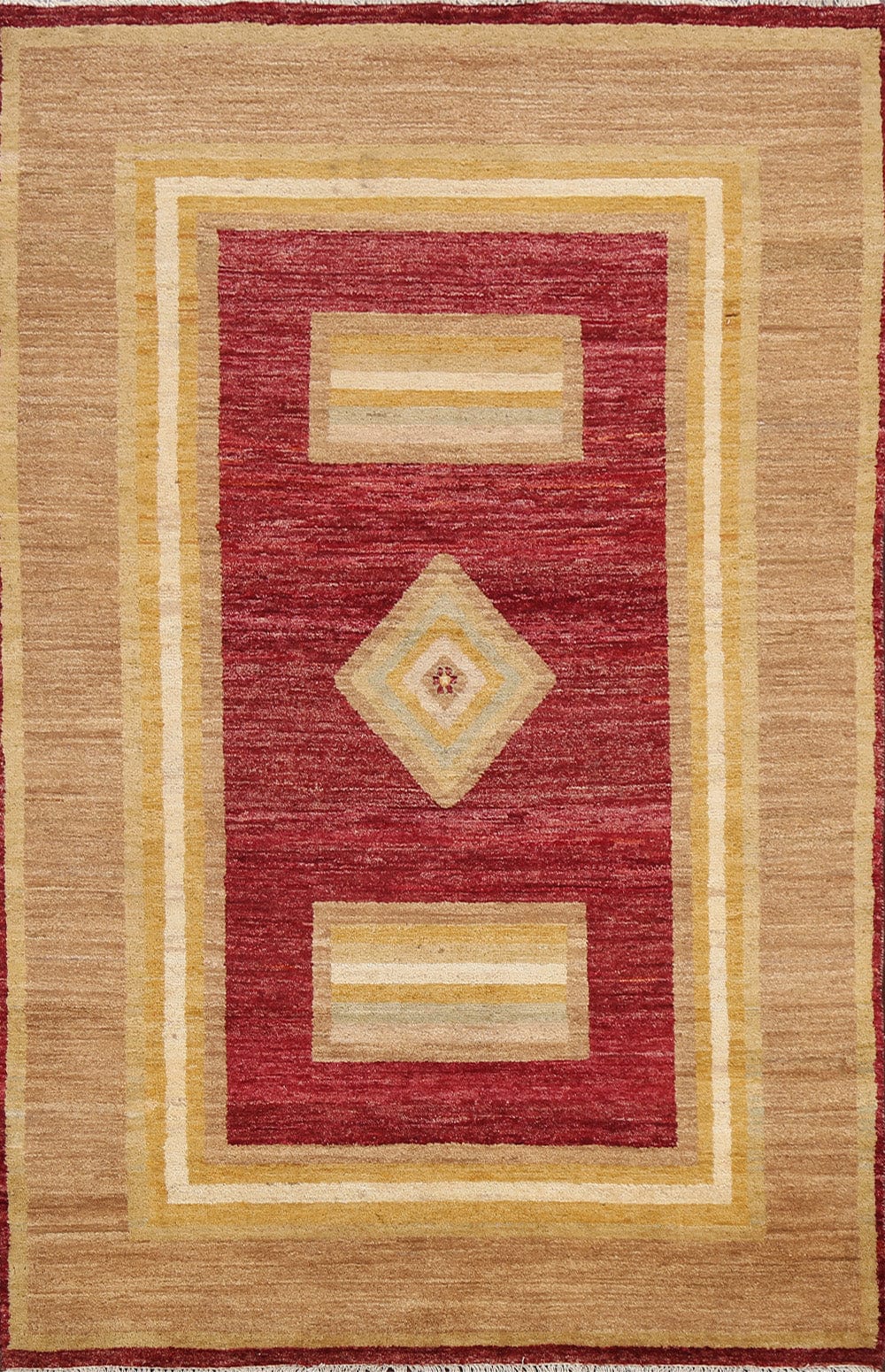 Geometric Gabbeh Kashkoli Oriental Area Rug 4x6