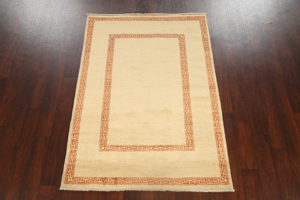 Contemporary Gabbeh Kashkoli Oriental Area Rug 4x6