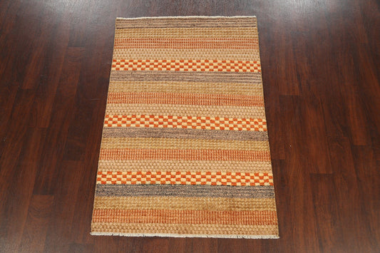 Contemporary Gabbeh Kashkoli Oriental Area Rug 3x5