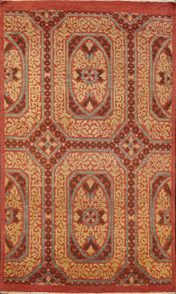 Contemporary Gabbeh Kashkoli Oriental Area Rug 4x7