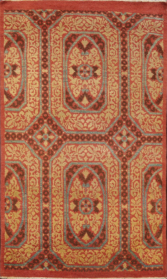 Contemporary Gabbeh Kashkoli Oriental Area Rug 4x7