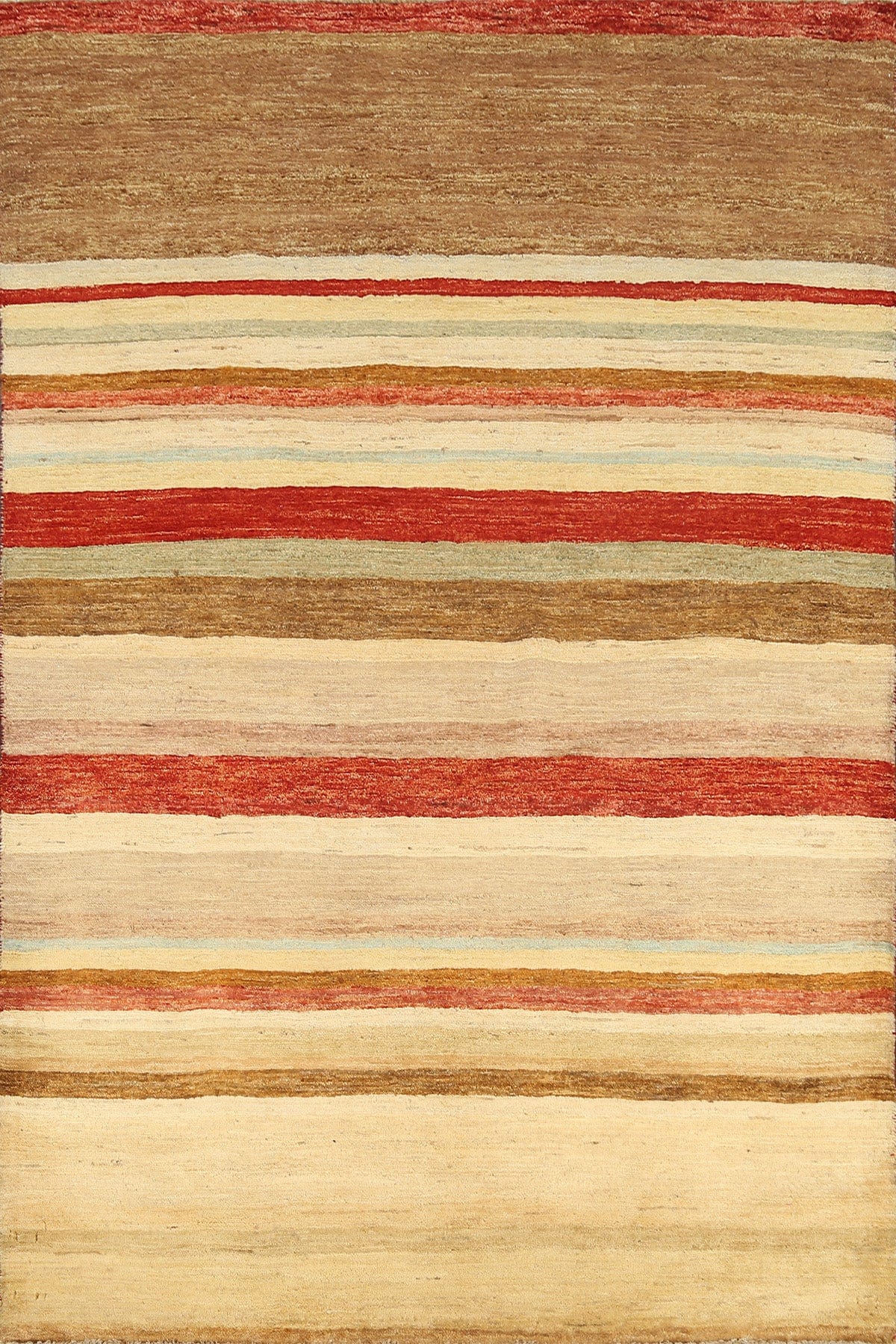 Stripe Modern Gabbeh Kashkoli Oriental Area Rug 4x6