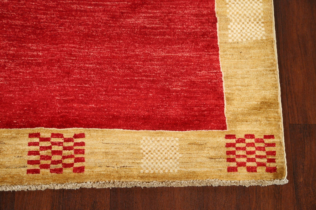 Contemporary Gabbeh Kashkoli Oriental Area Rug 4x6