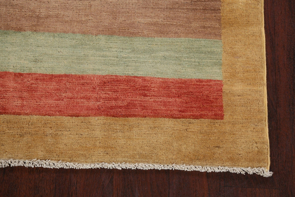 Stripe Contemporary Gabbeh Kashkoli Oriental Area Rug 4x6