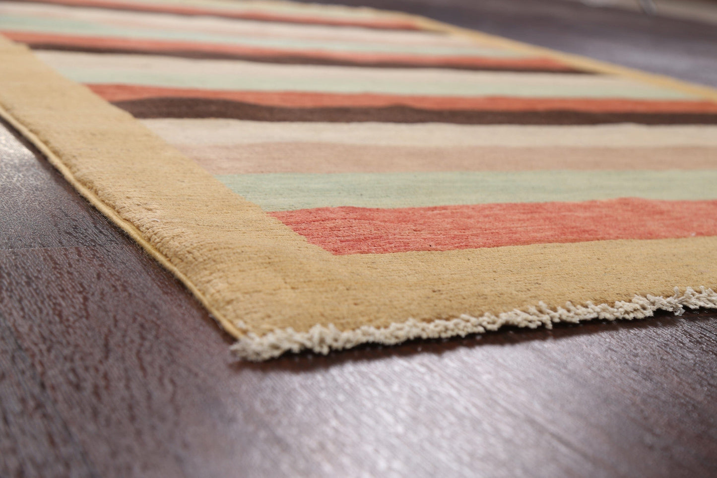 Stripe Contemporary Gabbeh Kashkoli Oriental Area Rug 4x6