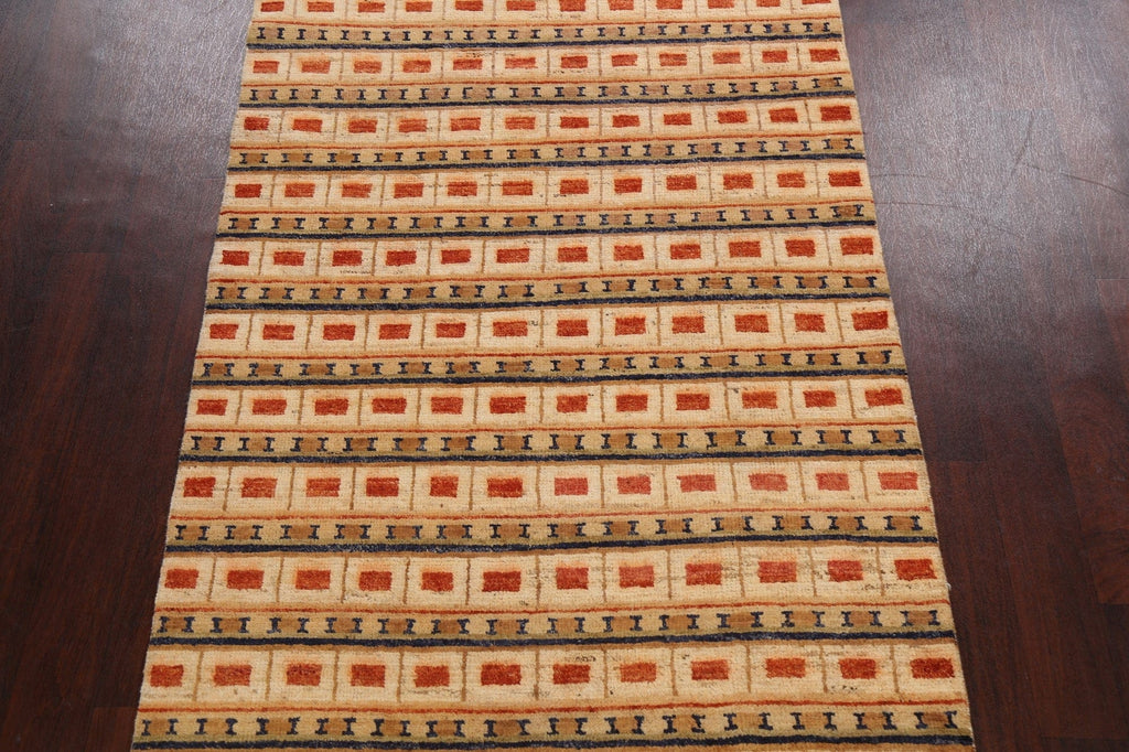 Contemporary Gabbeh Kashkoli Oriental Area Rug 4x6