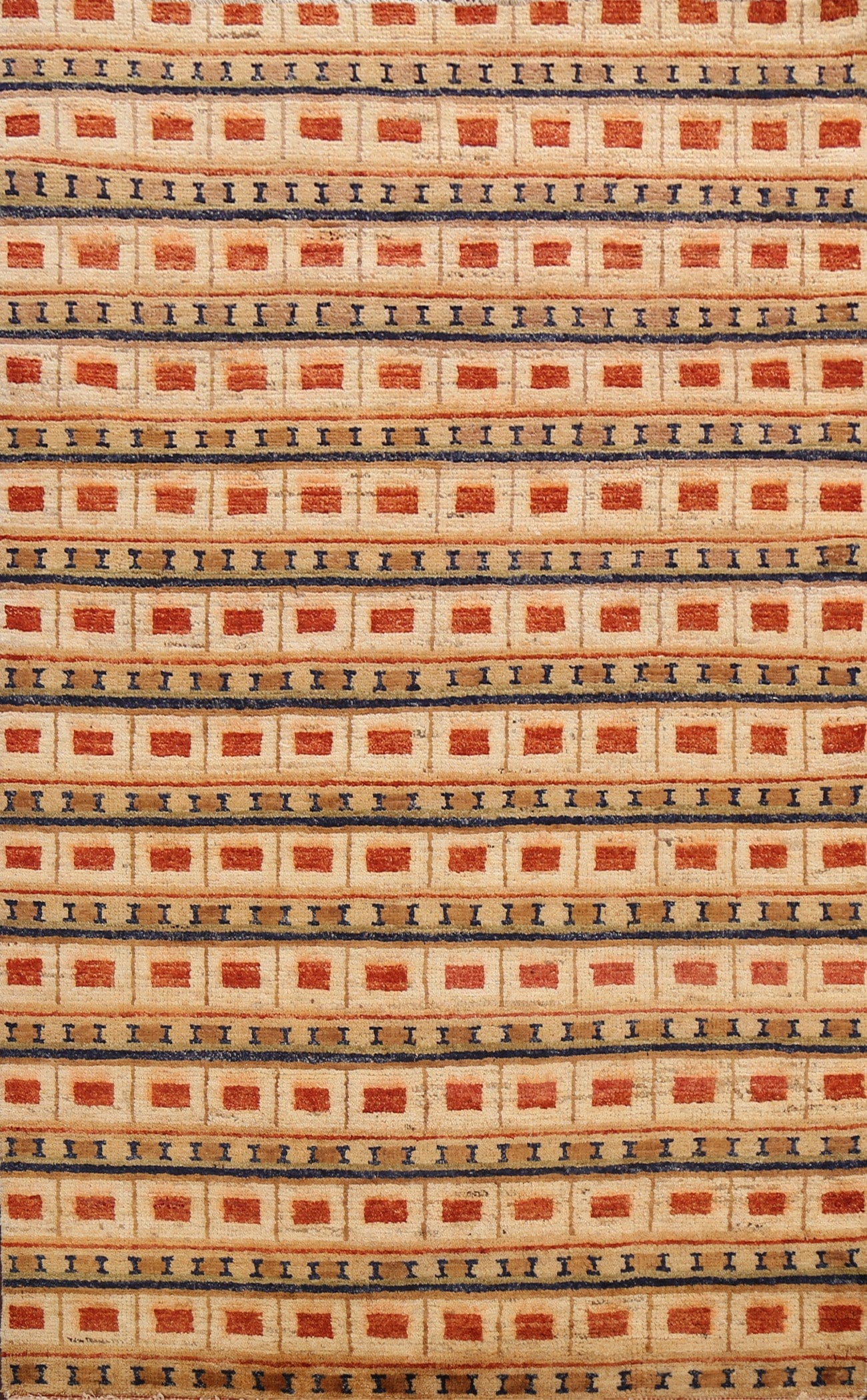 Contemporary Gabbeh Kashkoli Oriental Area Rug 4x6