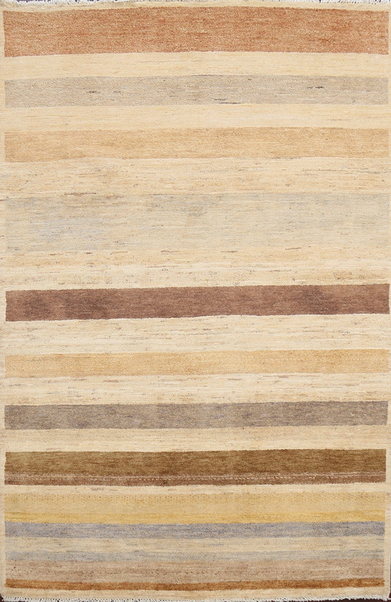 Stripe Modern Gabbeh Kashkoli Oriental Area Rug 4x6