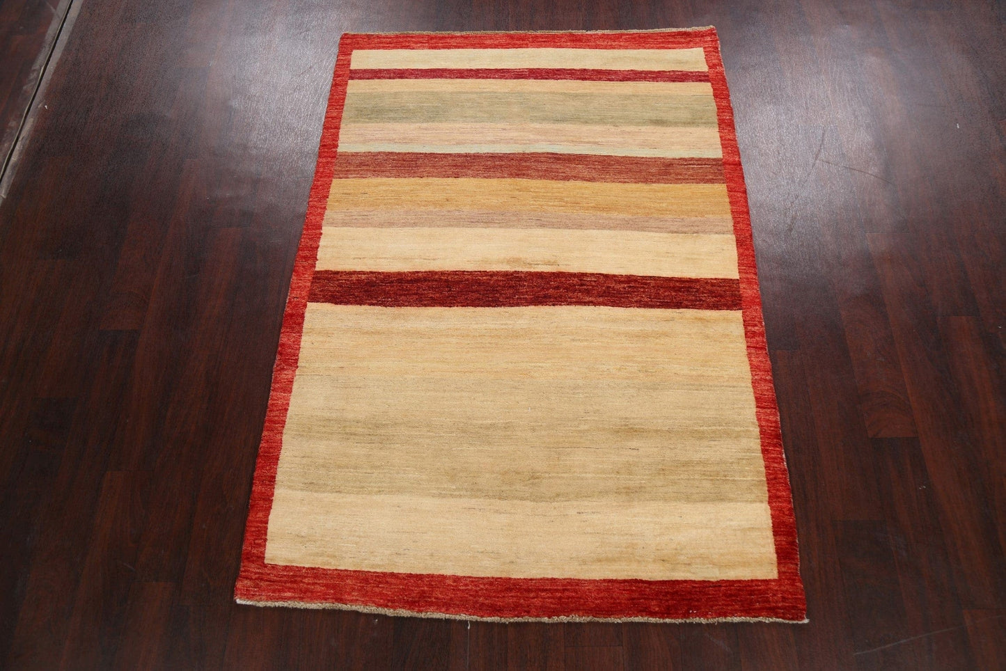 Contemporary Gabbeh Kashkoli Oriental Area Rug 4x6