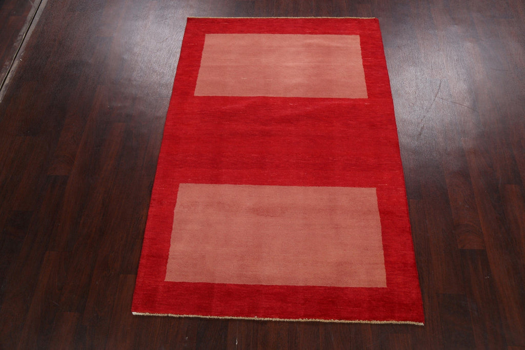 Contemporary Gabbeh Kashkoli Oriental Area Rug 4x6